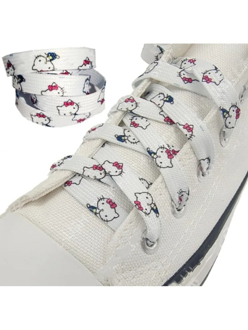 Hello Kitty Kawaii Shoelaces Cute Flat Laces Featuring Hello Kitty Sneakers